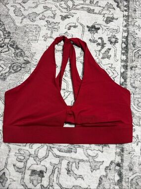 Fabletics Red Halter Sports Bra
